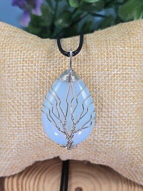 Handmade Opalite Tree of Life Necklace #52